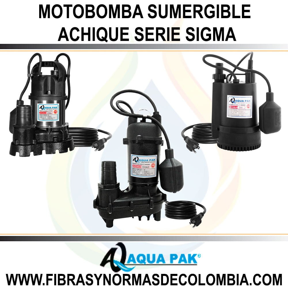 Bomba Sumergible Achique Aguas Sucias y Fecales FX